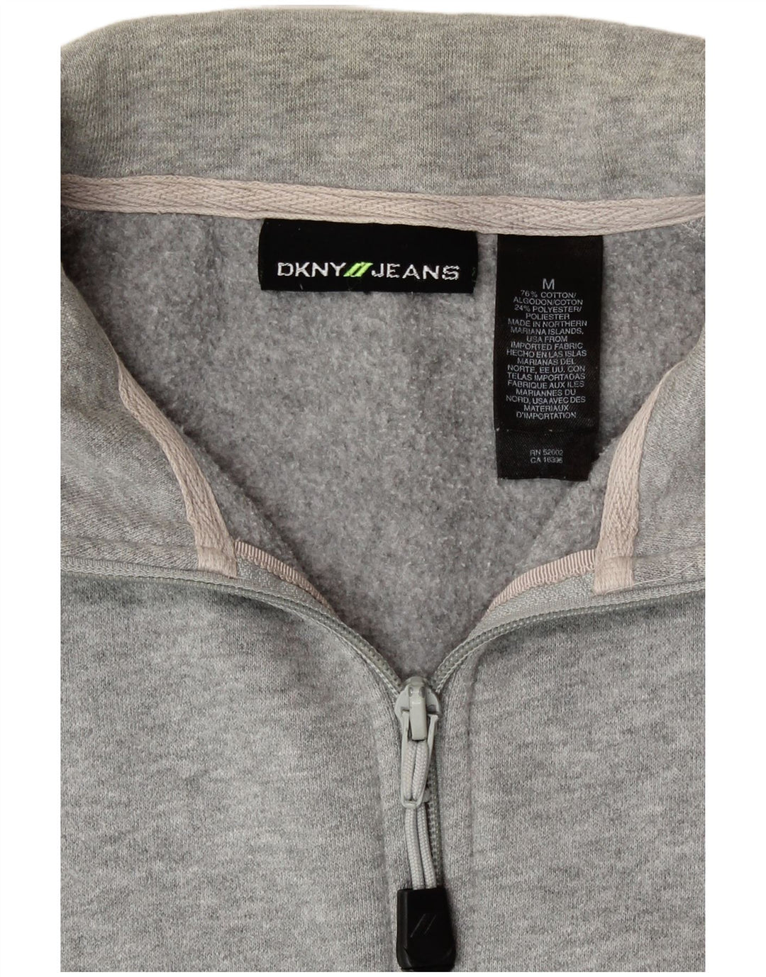 Męska kurtka dresowa Dkny z grafiką, średnia szara bawełna