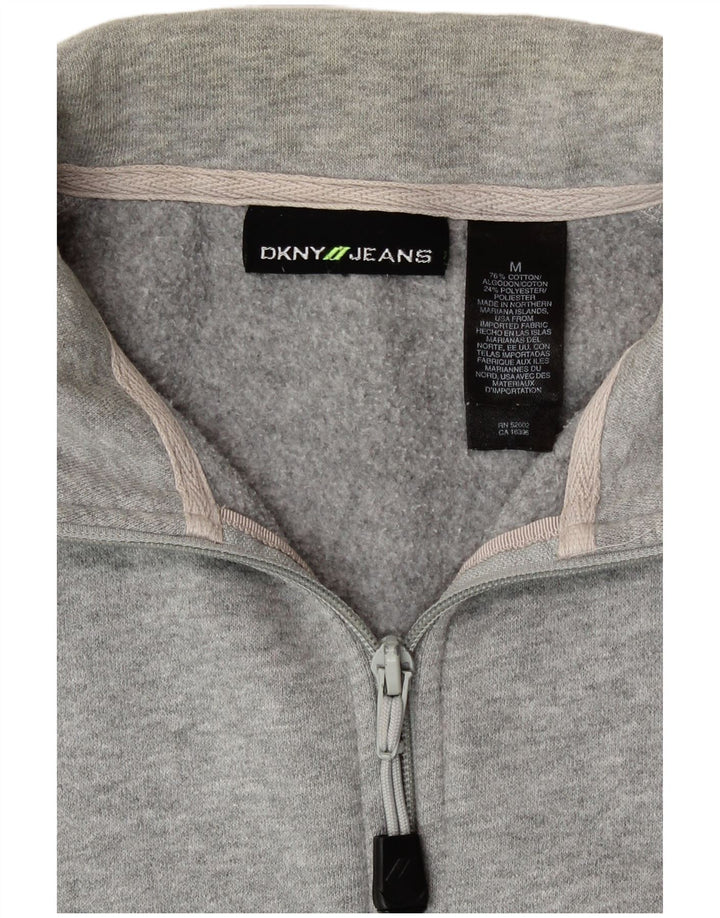 Męska kurtka dresowa Dkny z grafiką, średnia szara bawełna