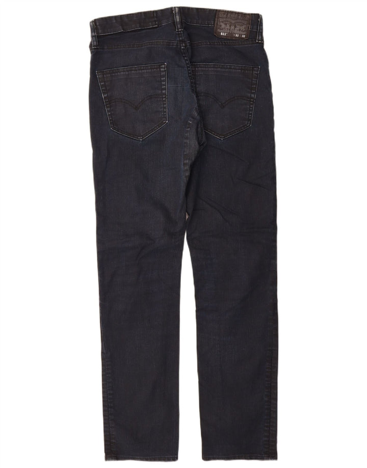 Męskie jeansy Levi's 511 Slim W32 L32 Granatowa bawełna