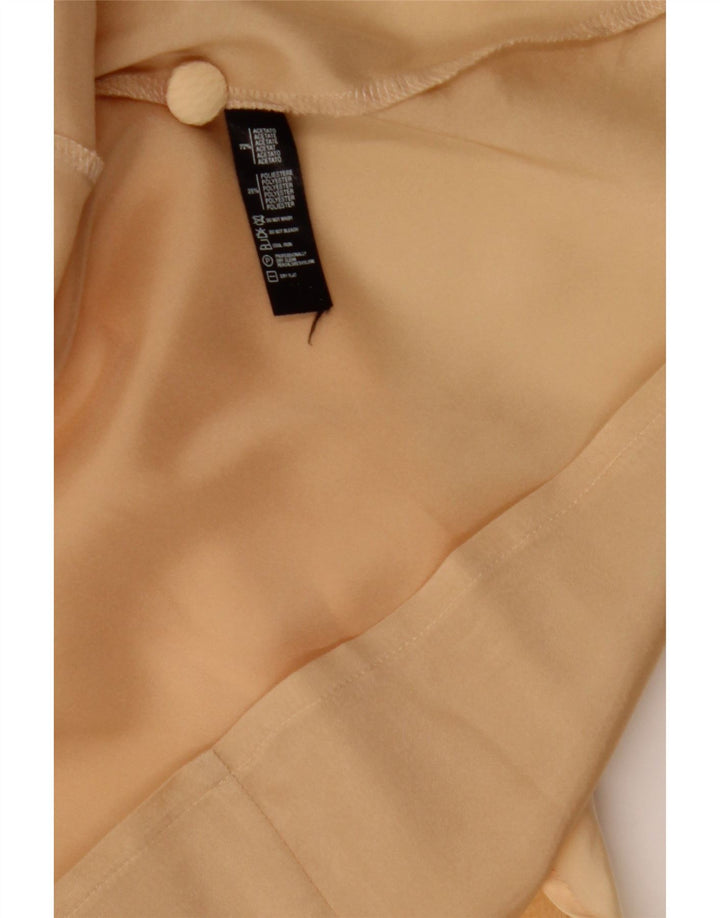 VINTAGE Womens A-Line Skirt W28 Medium Beige Acetate Vintage Vintage and Second-Hand Vintage from Messina Hembry 