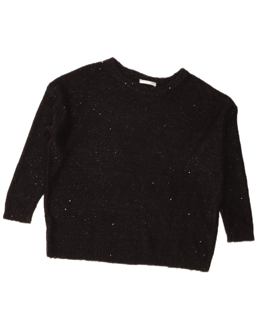 Marks & Spencer Damski sweter oversize z dekoltem w łódkę, UK 14, duży, czarny