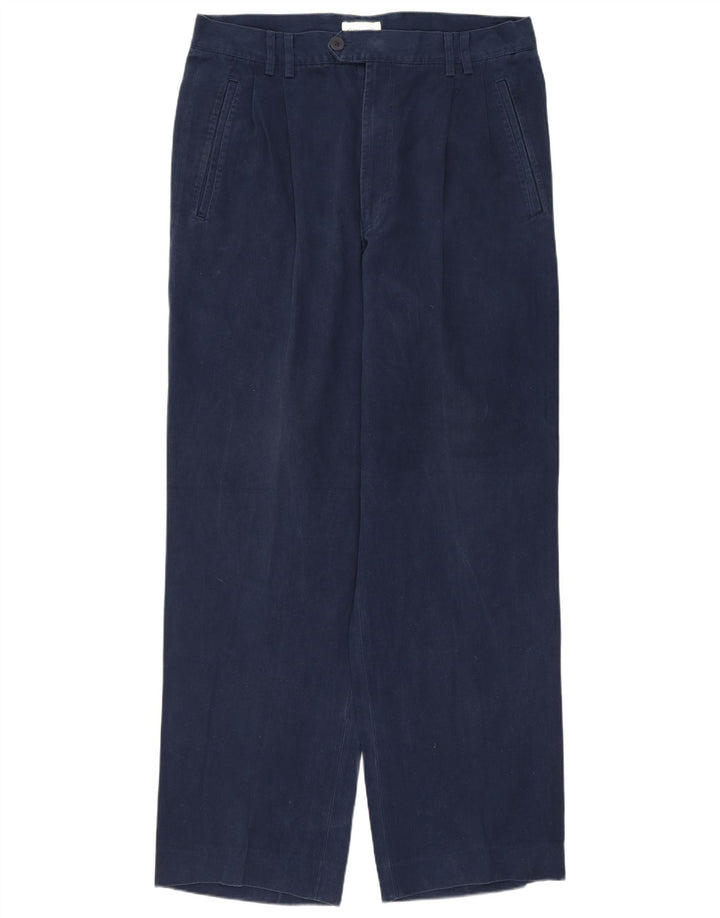 Męskie spodnie garniturowe MISSONI IT 48 Medium W30 L30 Granatowa bawełna