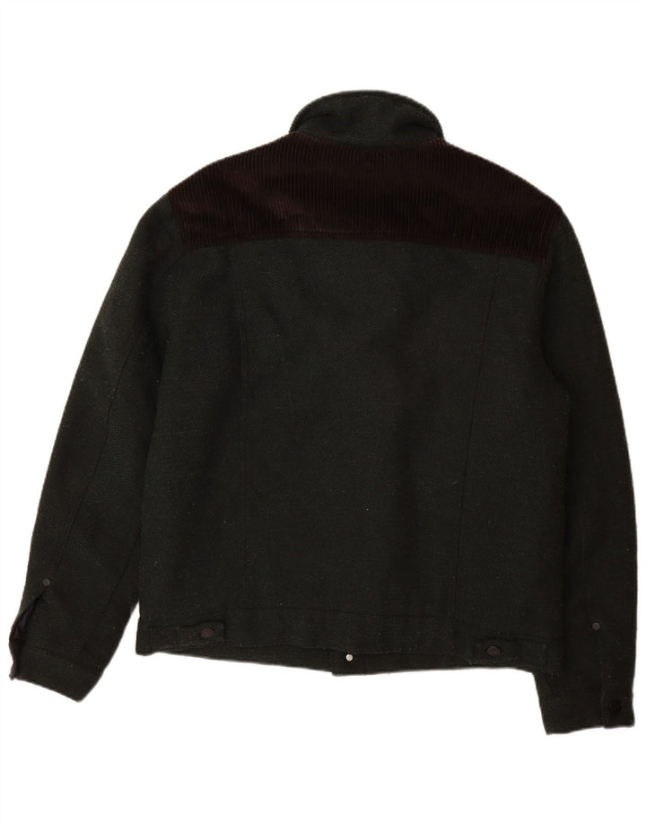 Męska kurtka użytkowa Wrangler UK 40, duża, zielona, poliestrowa w bloki kolorów