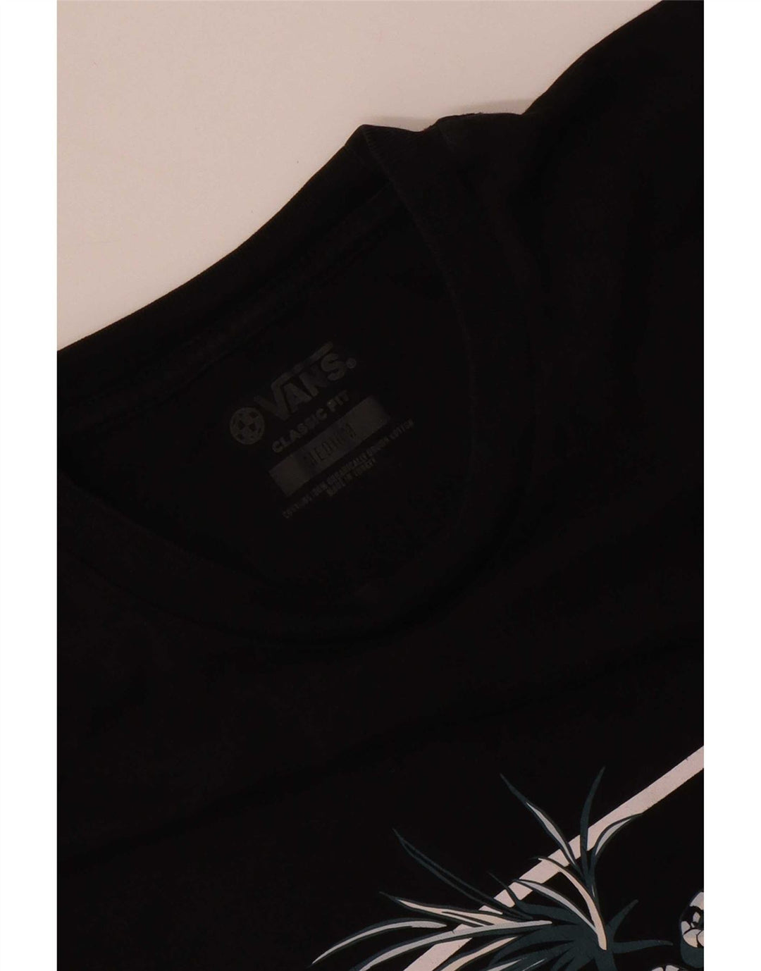 Męski T-shirt Vans o klasycznym kroju z grafiką, średni czarny, bawełniany