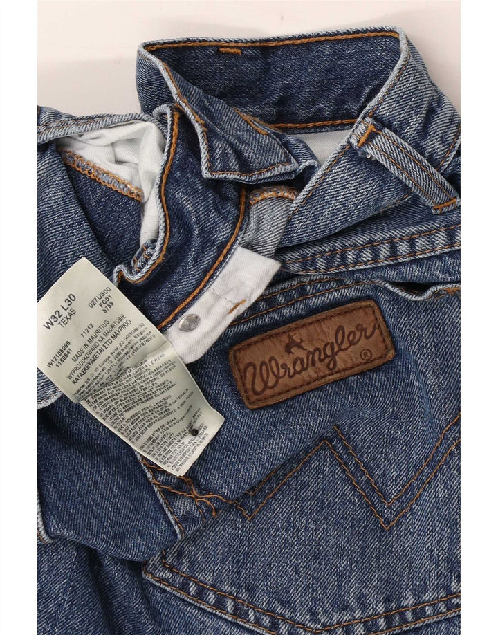 Męskie jeansy Wrangler Texas Straight W32 L30 Niebieskie bawełniane