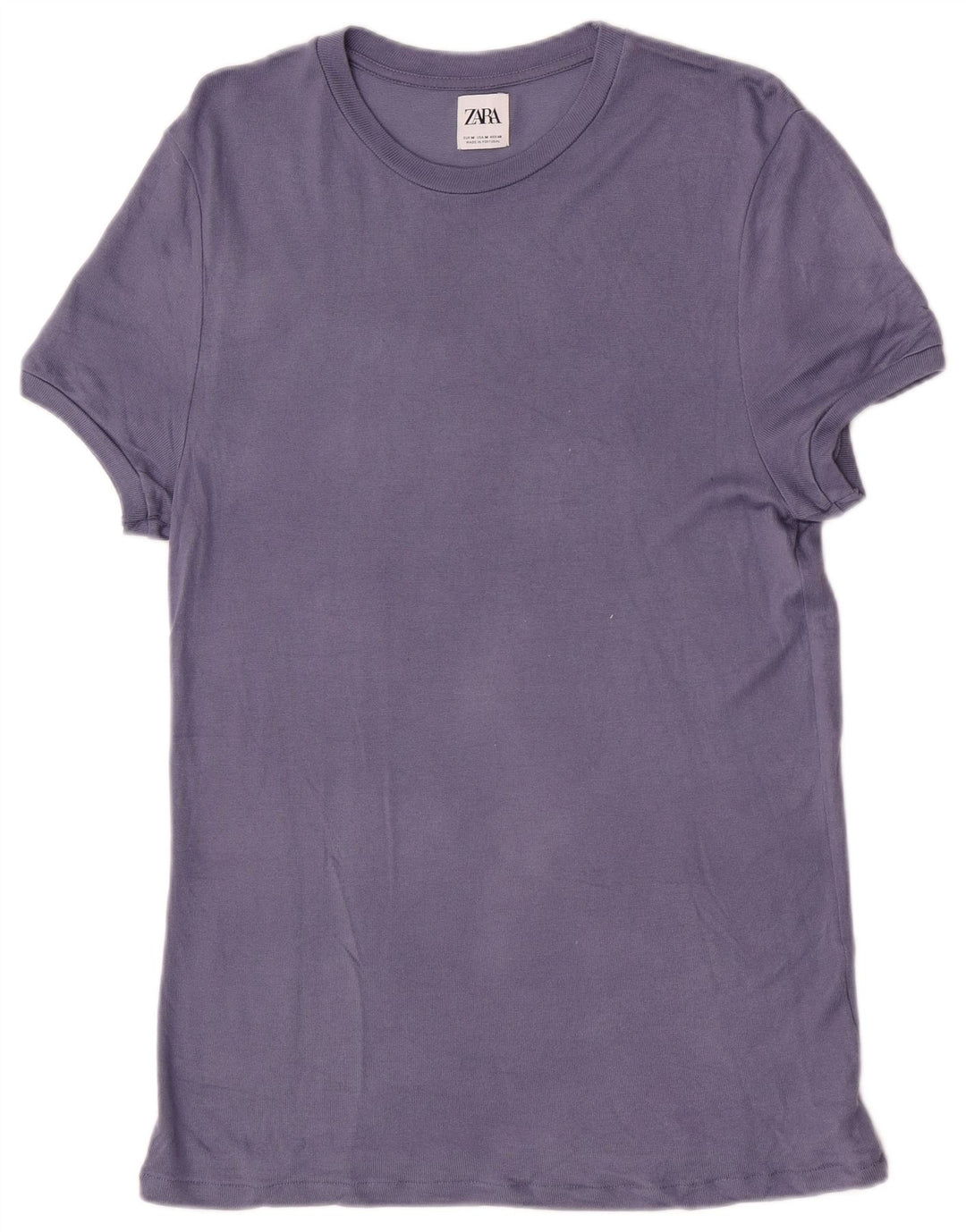 T-shirt męski Zara Top, średni fiolet, wiskoza