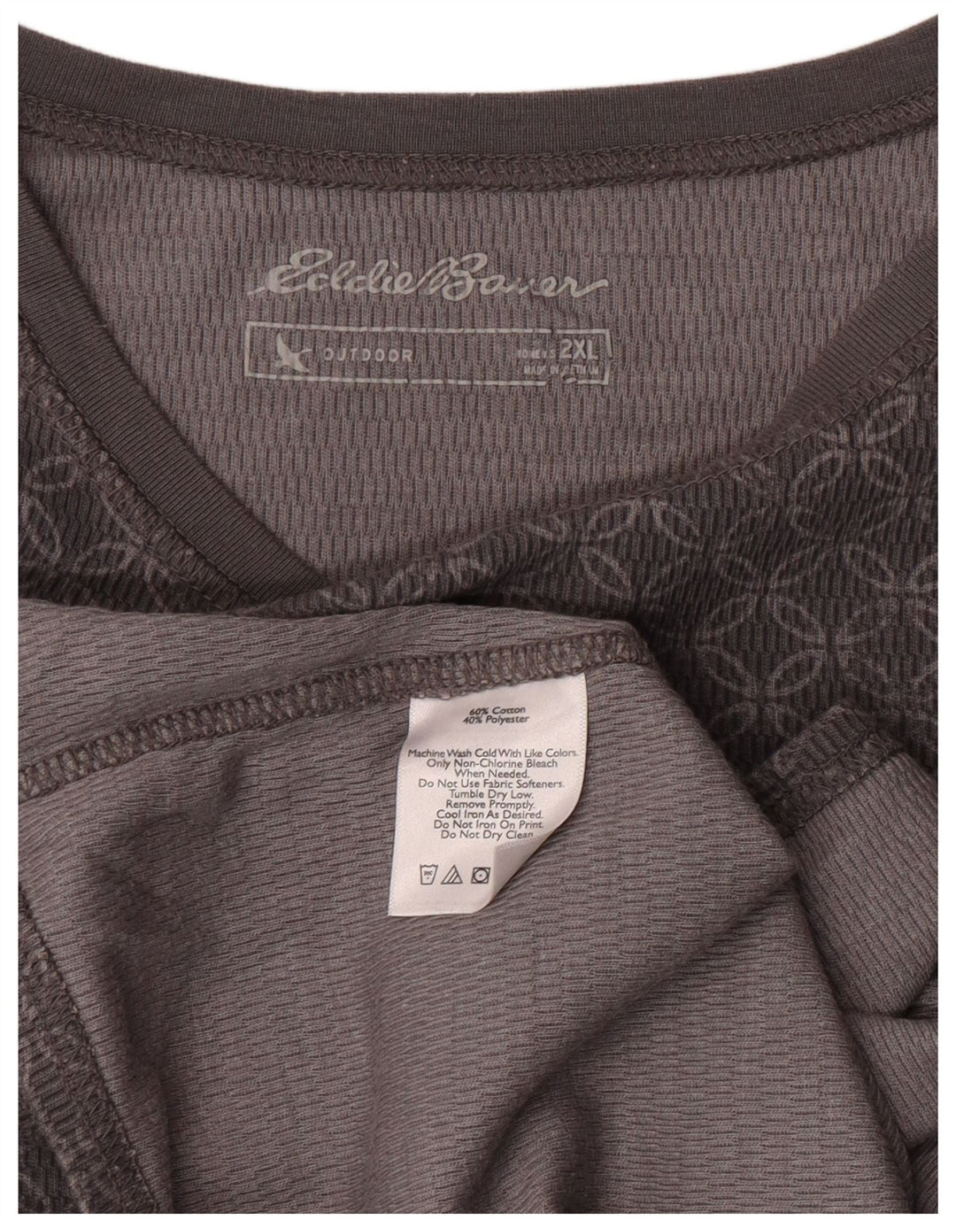 Damski top Eddie Bauer z długim rękawem UK 20 2XL Szara, geometryczna bawełna