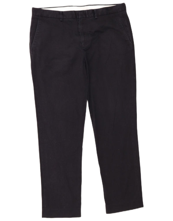 J. Crew Mens Ludlow Straight Chino Trousers W34 L30 Navy Blue Cotton