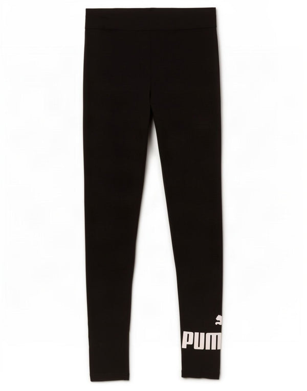 Damskie legginsy Puma Crop Graphic UK 10, małe, czarne, bawełniane