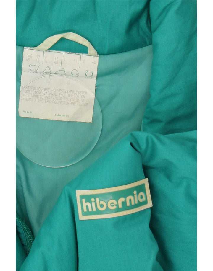 Damska kurtka narciarska oversize Hibernia UK 14, duża, zielona, poliestrowa