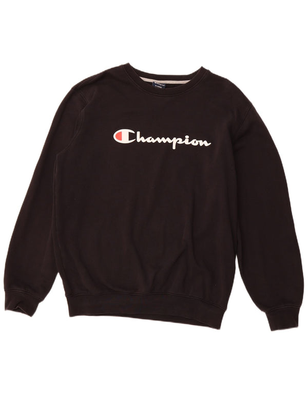 Męska bluza z grafiką CHAMPION XL, czarna, bawełniana, sportowa
