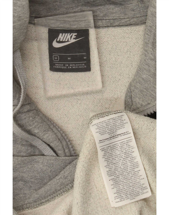 Męski sweter z kapturem i zamkiem błyskawicznym Nike, średnioszary, bawełniany w cętki
