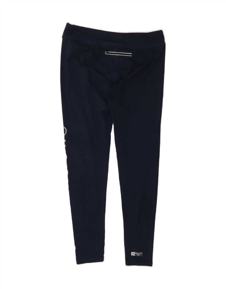 SUPERDRY Womens Graphic Leggings UK 14 Medium  Navy Blue Polyester Vintage Superdry and Second-Hand Superdry from Messina Hembry 