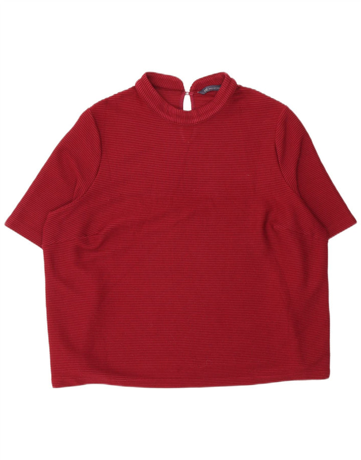 Bluzka damska Marks & Spencer UK 20 2XL Burgundowy poliester