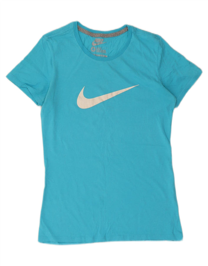 Damska koszulka Nike Slim Fit Graphic Top UK 12 Średni niebieski