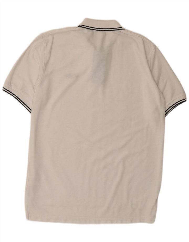 Męska koszulka polo Umbro XL, biała, poliestrowa
