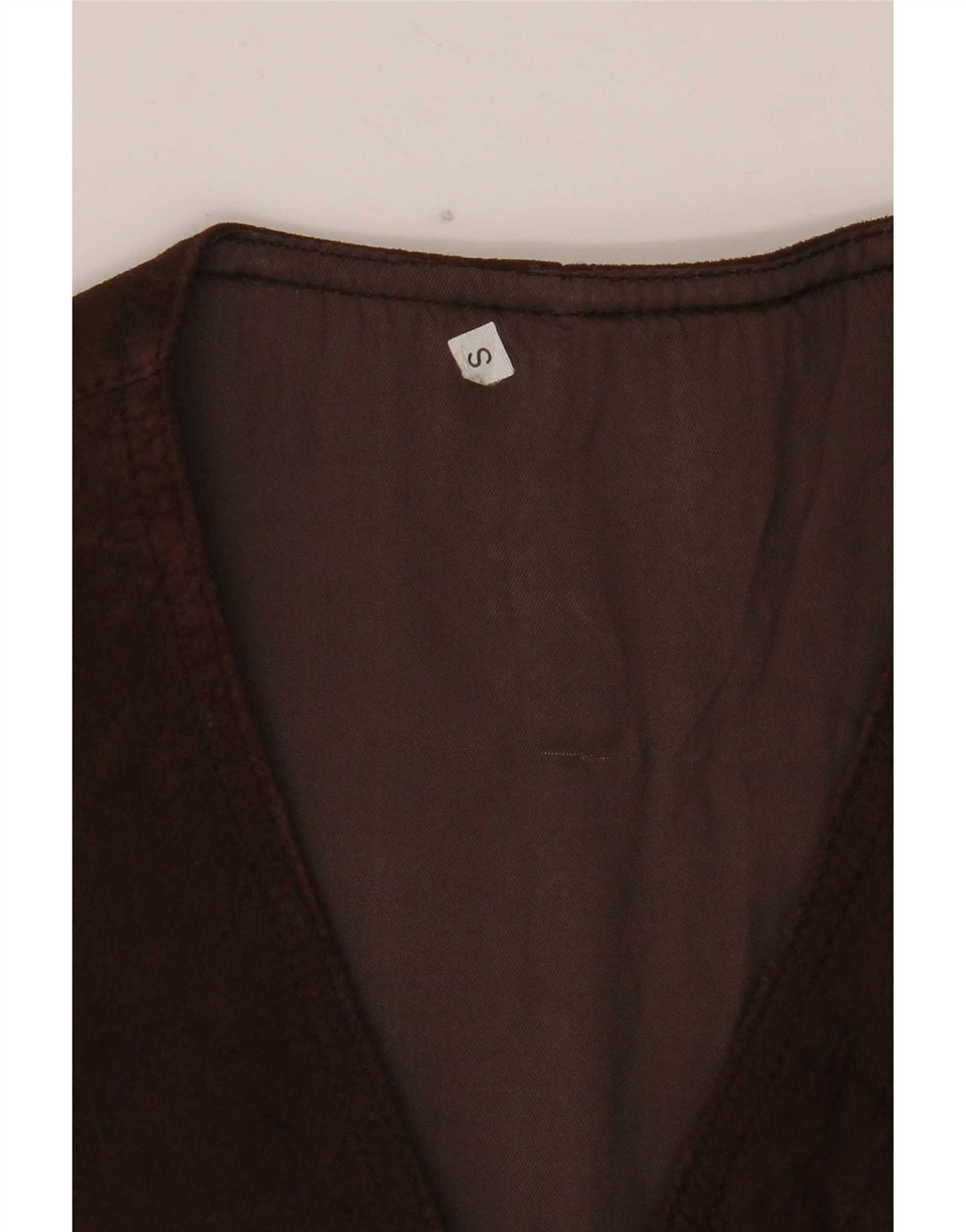Zamszowa kamizelka męska w stylu vintage, mała brązowa
