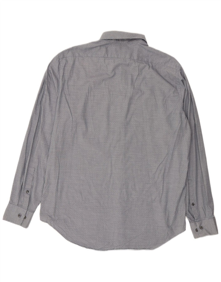 Męska koszula slim fit Calvin Klein, duża, granatowa, geometryczna