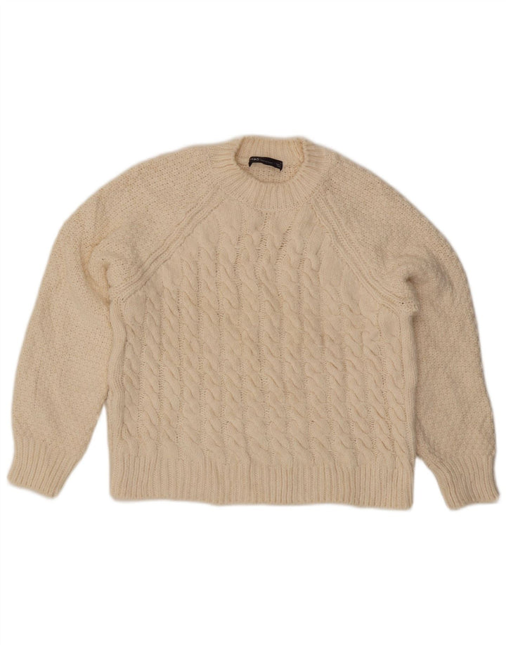 Marks & Spencer Damski sweter z okrągłym dekoltem, UK 10, mały, w kolorze złamanej bieli