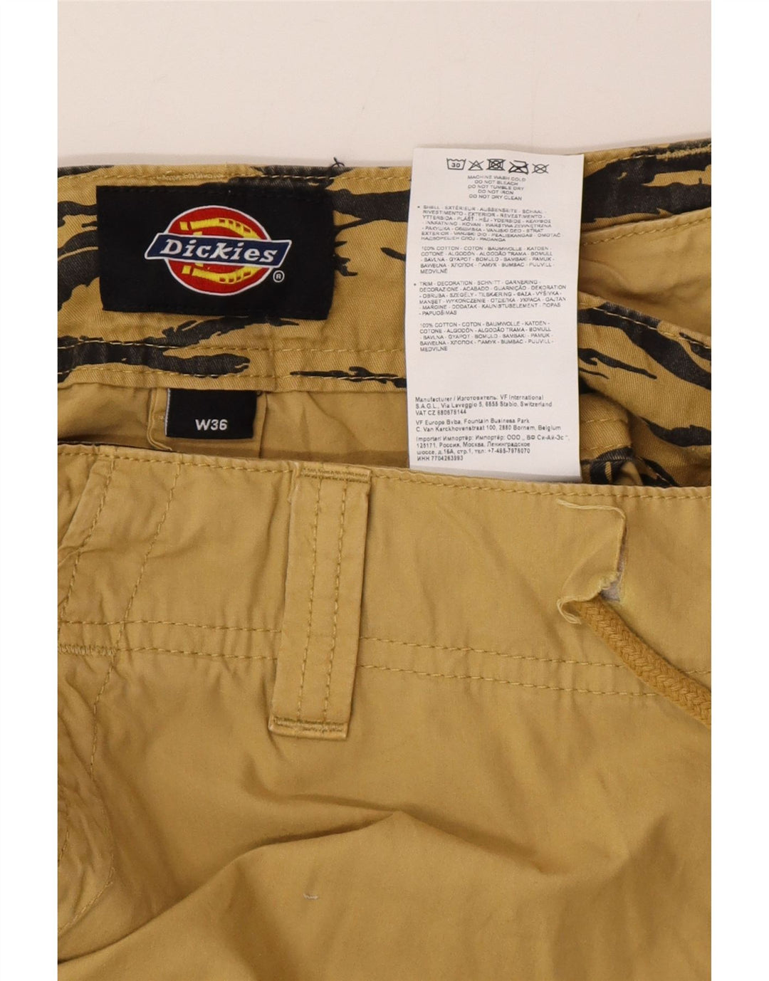 Spodnie męskie Dickies Straight Cargo W36 L28 Beżowa bawełna