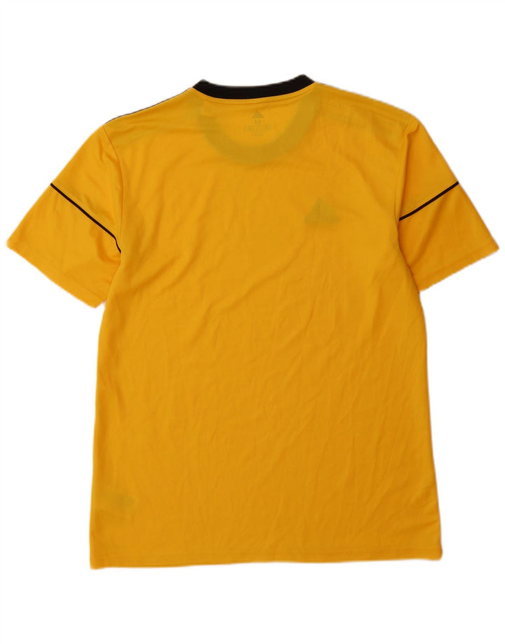 Męska koszulka Adidas Climalite Top, średni żółty poliester