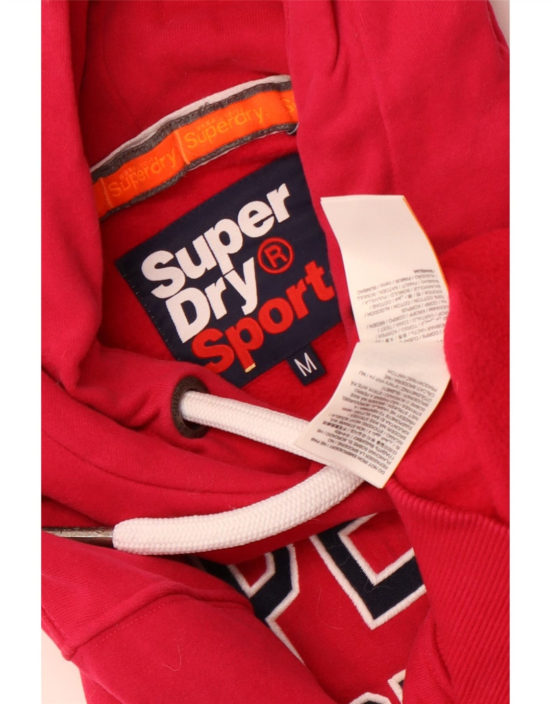 Damski sweter z kapturem Superdry, UK 14, średni różowy, bawełniany