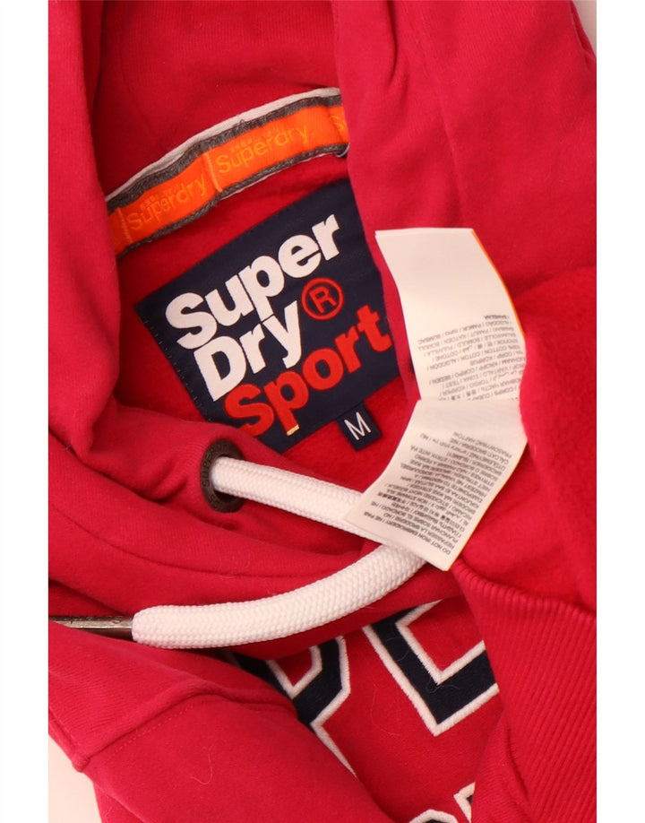 Damski sweter z kapturem Superdry, UK 14, średni różowy, bawełniany