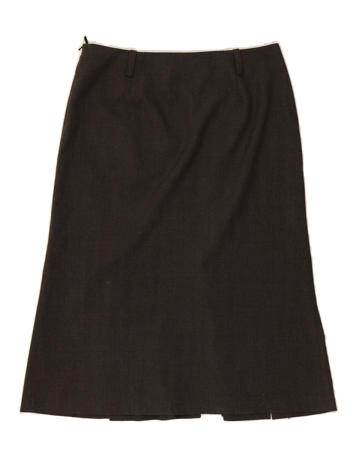 MARELLA Womens A-Line Skirt UK 12 Medium W30  Grey Polyester Vintage Marella and Second-Hand Marella from Messina Hembry 