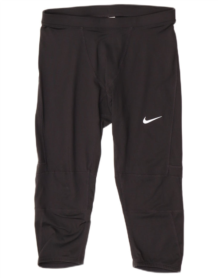 Męskie legginsy Nike Dri Fit Capri XL, czarne, poliestrowe