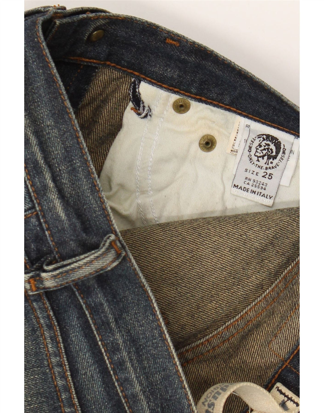 Damskie jeansy Diesel Larkee Straight W25 L32 Niebieskie bawełniane