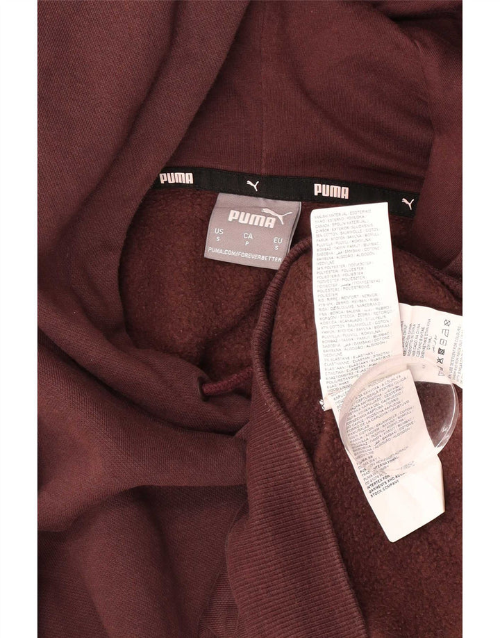 Męski sweter z kapturem Puma z grafiką, mały, brązowy, bawełniany