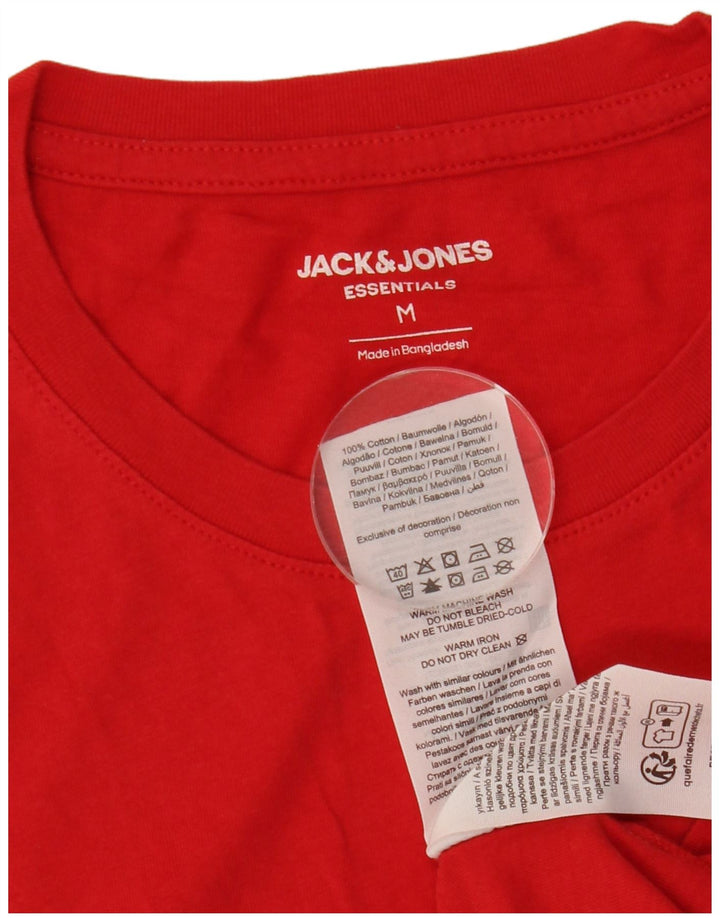 Męska koszulka z grafiką Jack & Jones, bawełniana, średnia czerwona