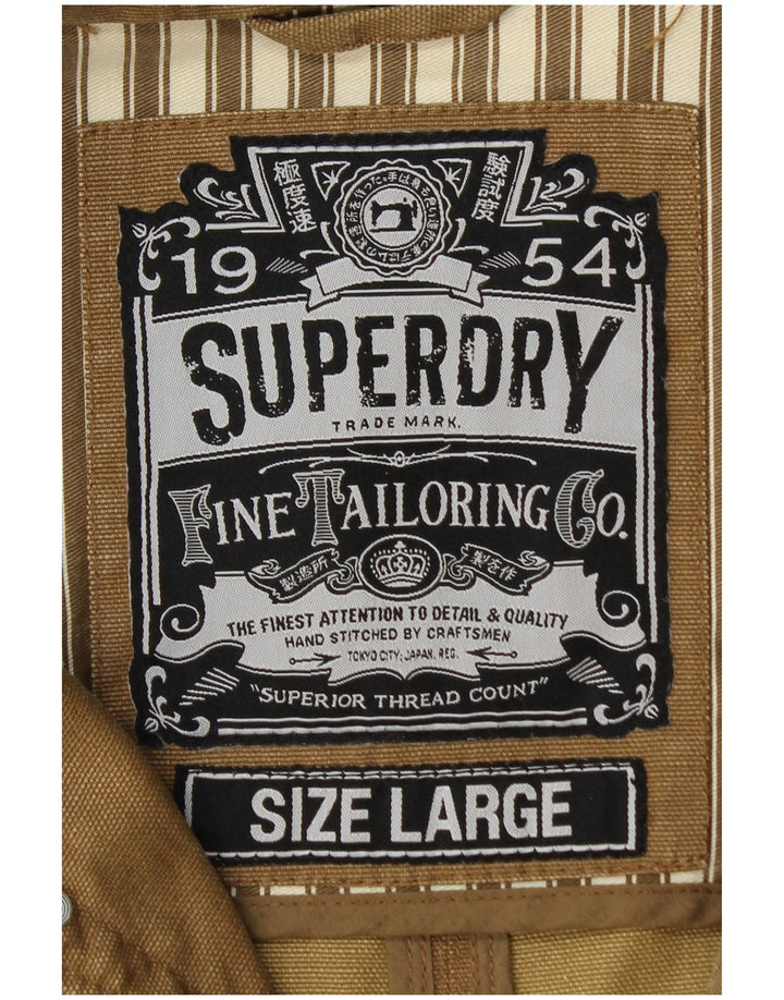 Męska kurtka użytkowa SUPERDRY UK 40, duża, beżowa, bawełniana