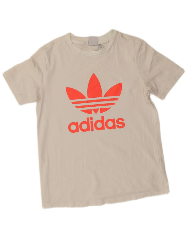 Damska koszulka graficzna Adidas Top UK 12 Średnia biała bawełna