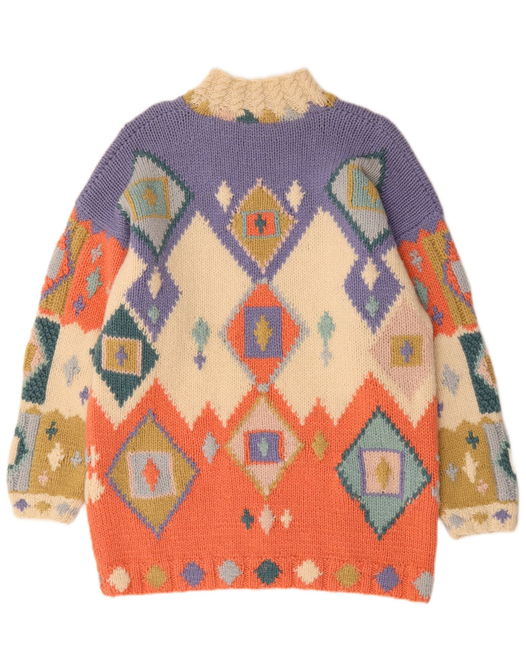 Sweter damski Paco z długim rękawem i golfem UK 10, mały, wielokolorowy N