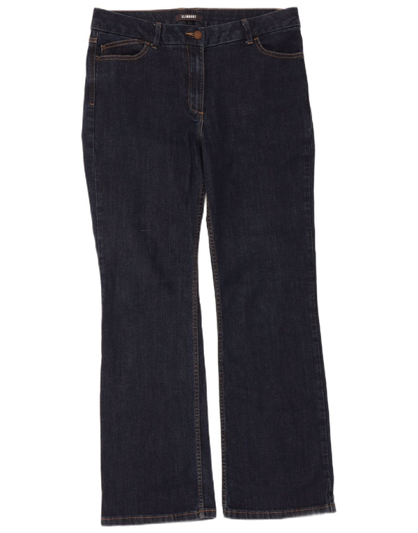 Marks & Spencer Damskie jeansy Bootcut UK 16 duże W34 L30 Granatowa bawełna
