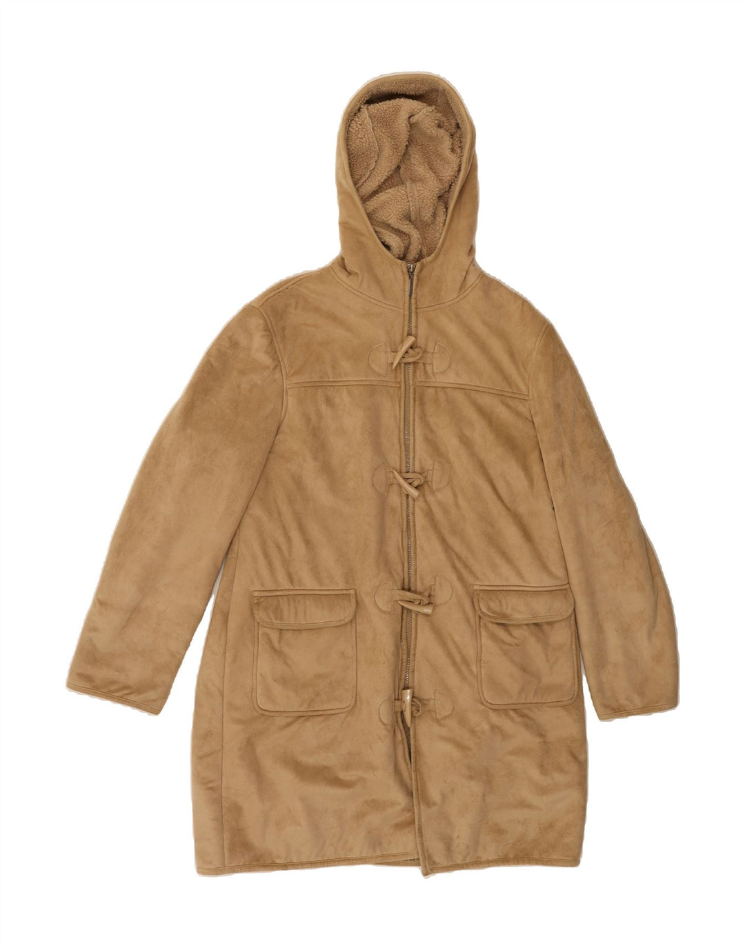 PACO Womens Hooded Sherpa Overcoat UK 18 XL Beige Polyester Vintage Paco and Second-Hand Paco from Messina Hembry 