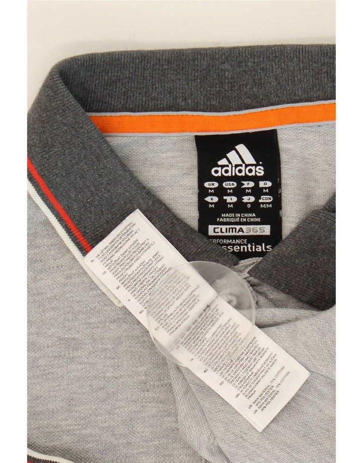Męska koszulka polo Adidas Clima 365, średnio szara, bawełniana