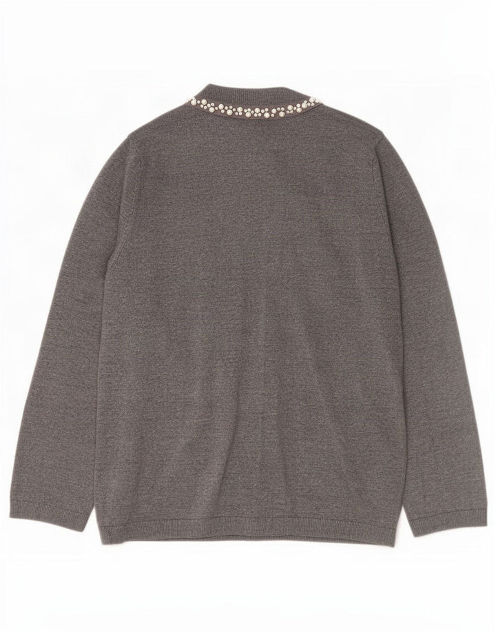 Sweter damski Zara Cardigan UK 14, duży, szary