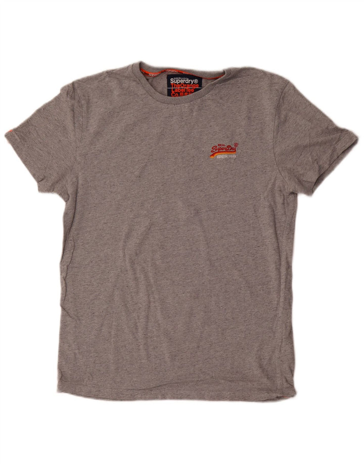 Męski T-shirt Superdry, mały, szary, bawełniany