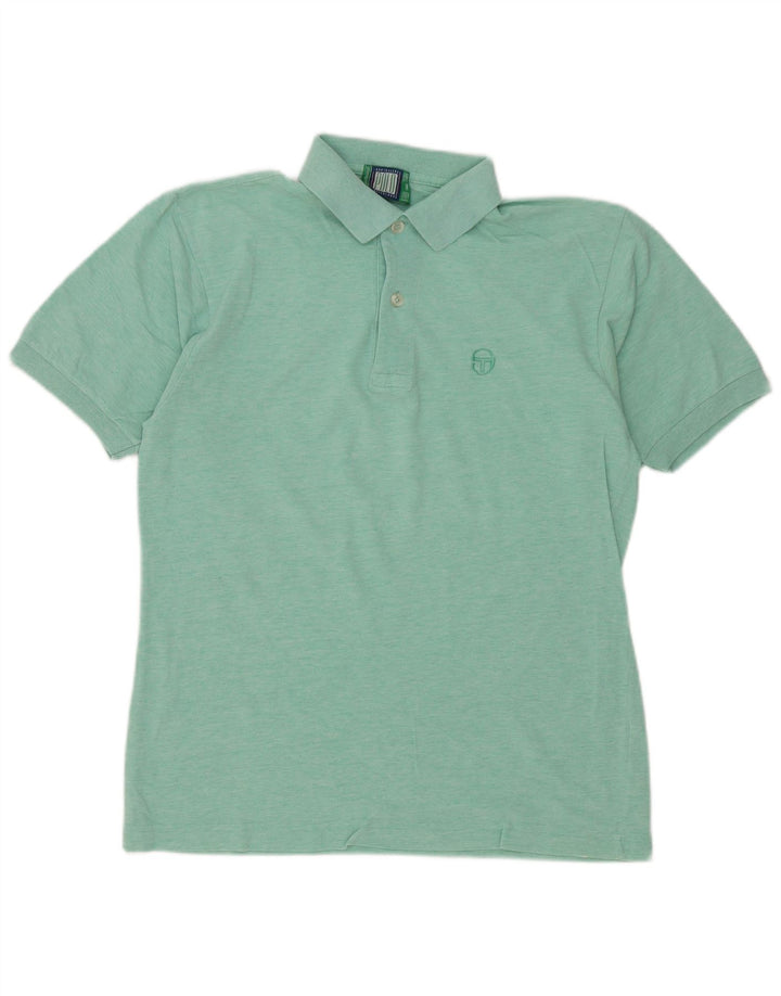 Męska koszulka polo Sergio Tacchini, średnia, zielona bawełna w cętki