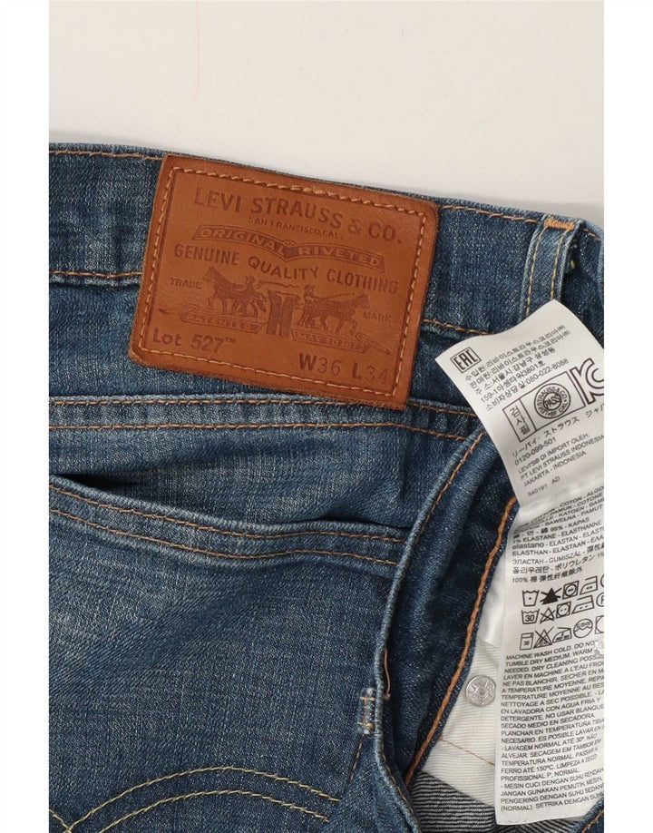 Męskie jeansy Levi's 527 Bootcut W36 L30 Niebieska bawełna