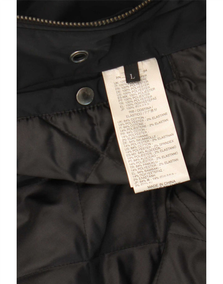 Damska kurtka parka Diesel UK 16, duża, czarna, poliester