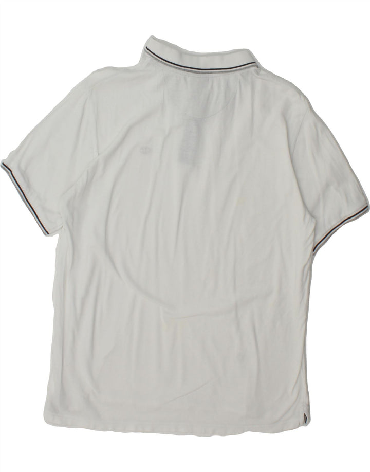 CHAMPION Mens Polo Shirt Large White Vintage Champion and Second-Hand Champion from Messina Hembry 
