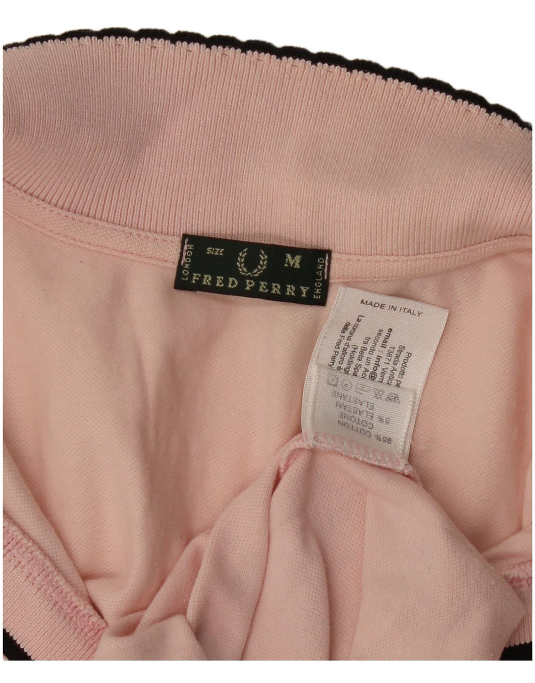 Damska koszulka polo z długim rękawem FRED PERRY UK 12, średni róż, bawełna