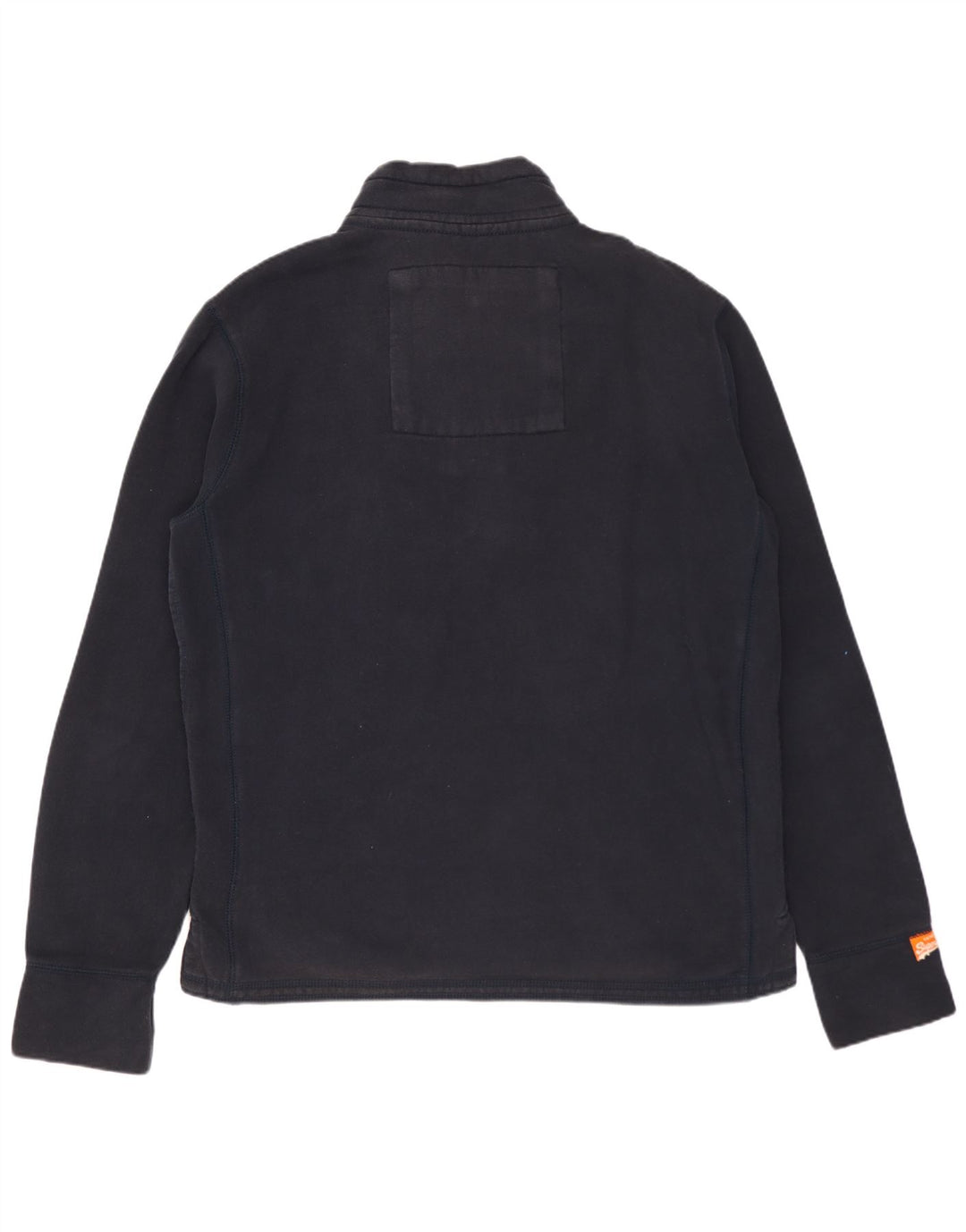 Męski sweter Superdry z grafiką, zapinany na guziki, duży, granatowy, bawełniany