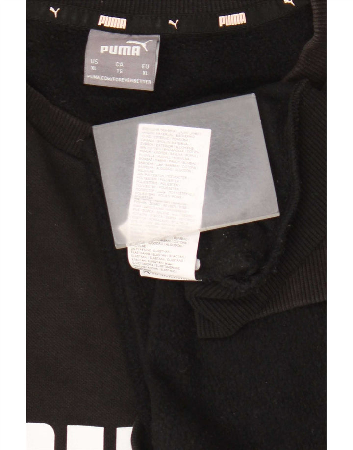 Męska bluza z grafiką Puma XL, czarna, bawełniana
