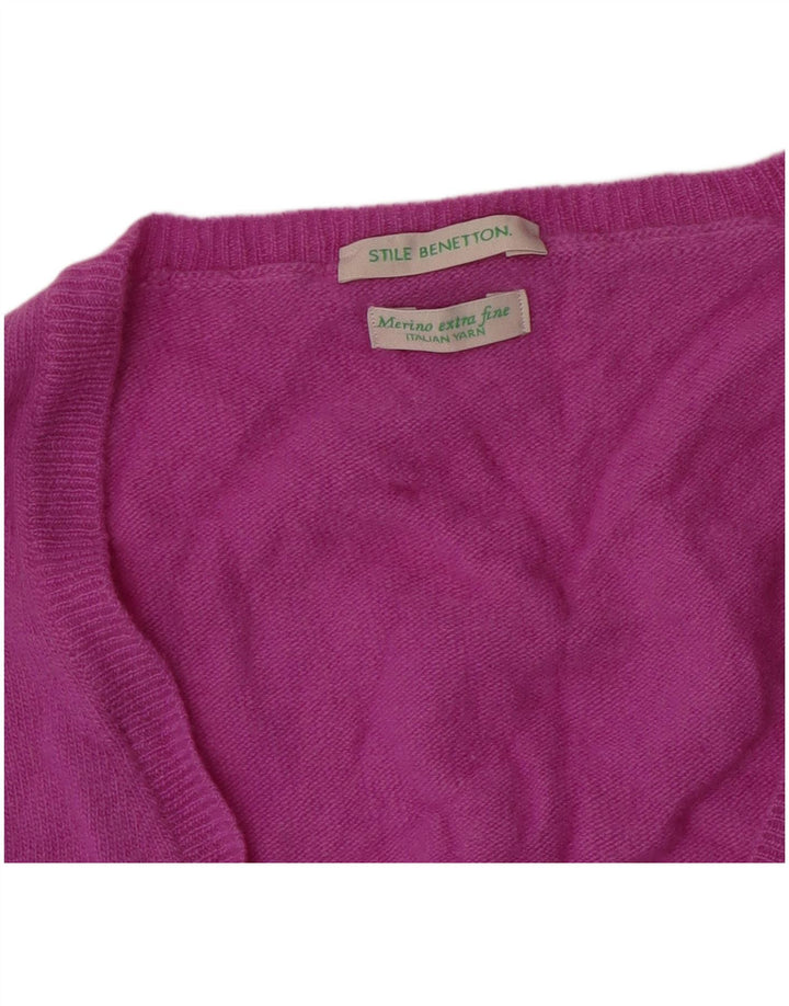 Sweter damski Benetton UK 12 średni fiolet