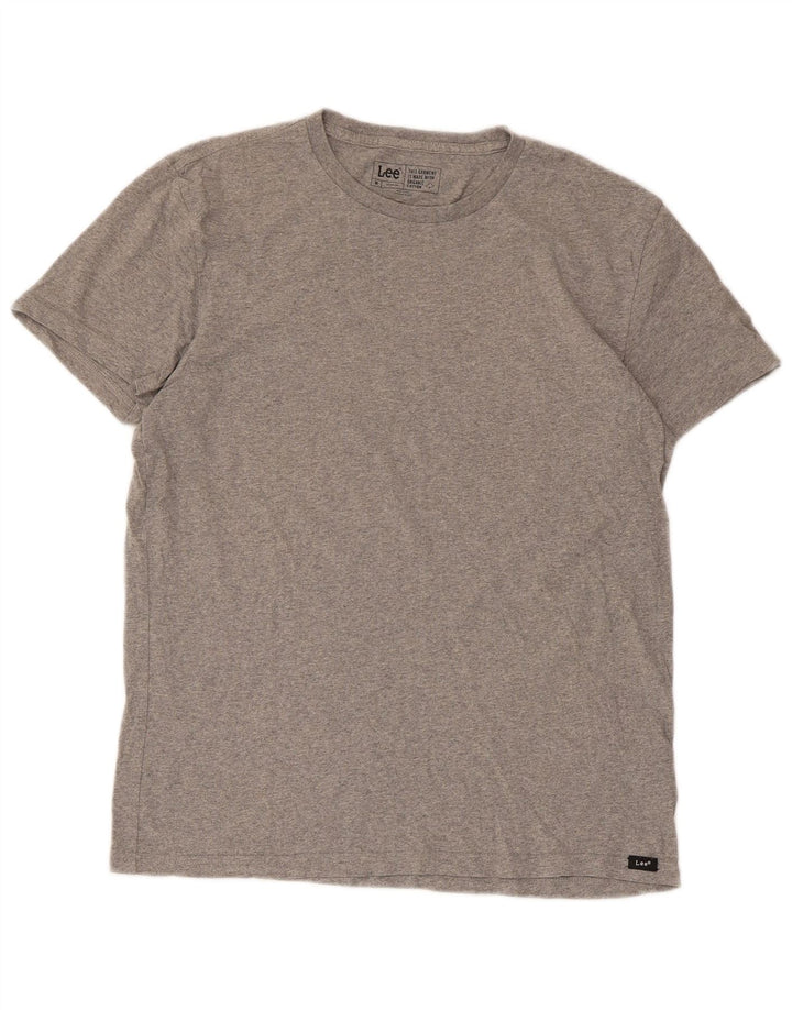 T-shirt męski Lee, średni, szary, bawełniany nakrapiany