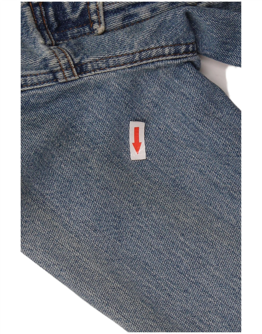 Damska kurtka jeansowa VINTAGE Crop UK 14, średni niebieski